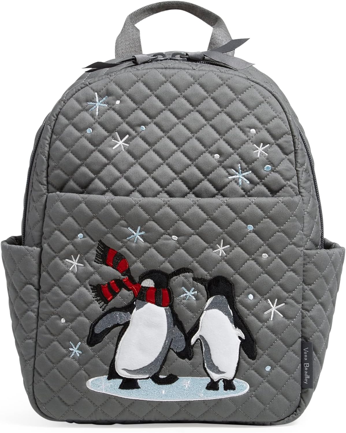 Vera Bradley Women' Cotton Small Backpack, Penguin Pair - Recycled Cotton, One Size