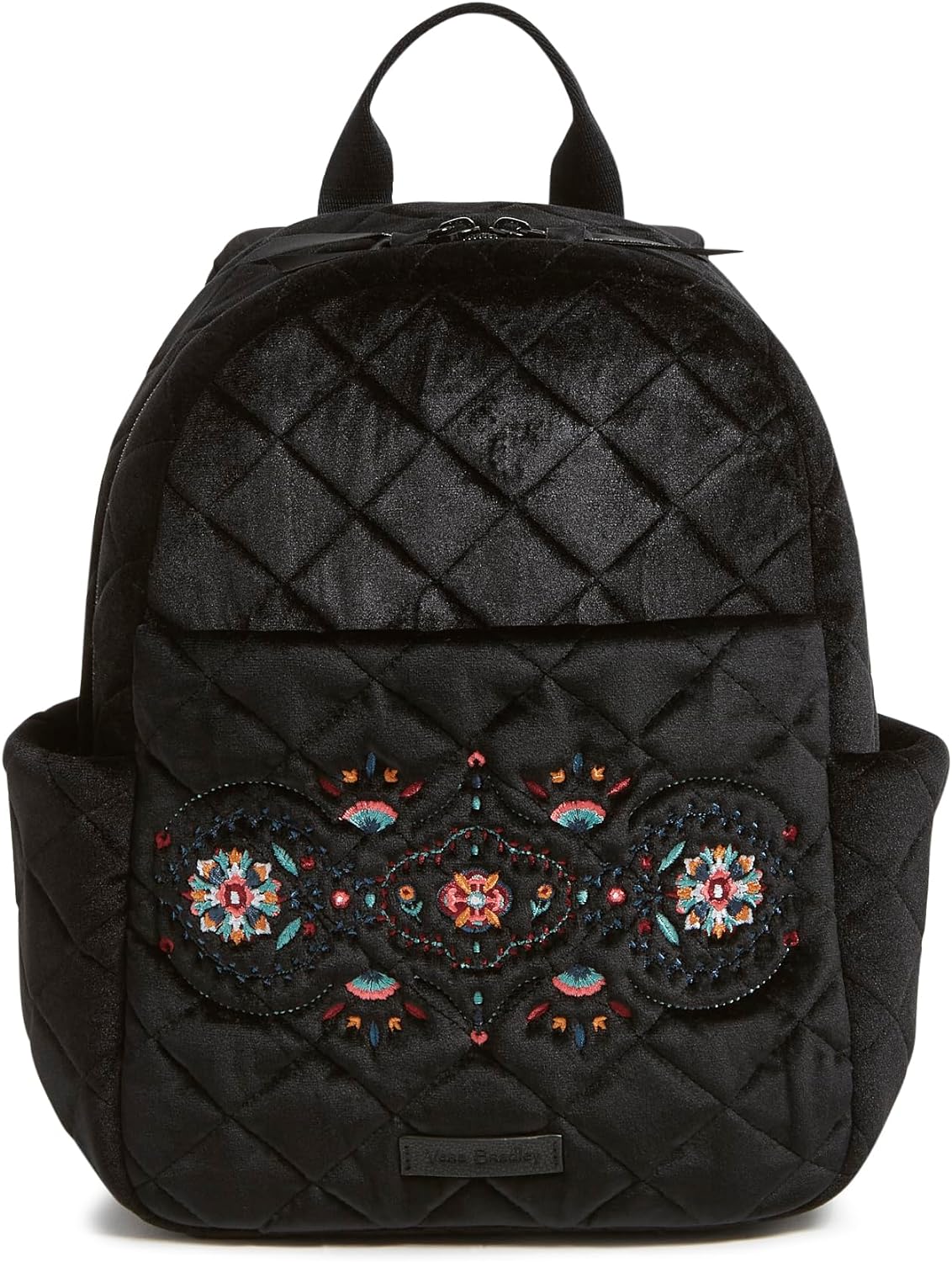 Vera Bradley Velvet Small Backpack, Winter Ornaments