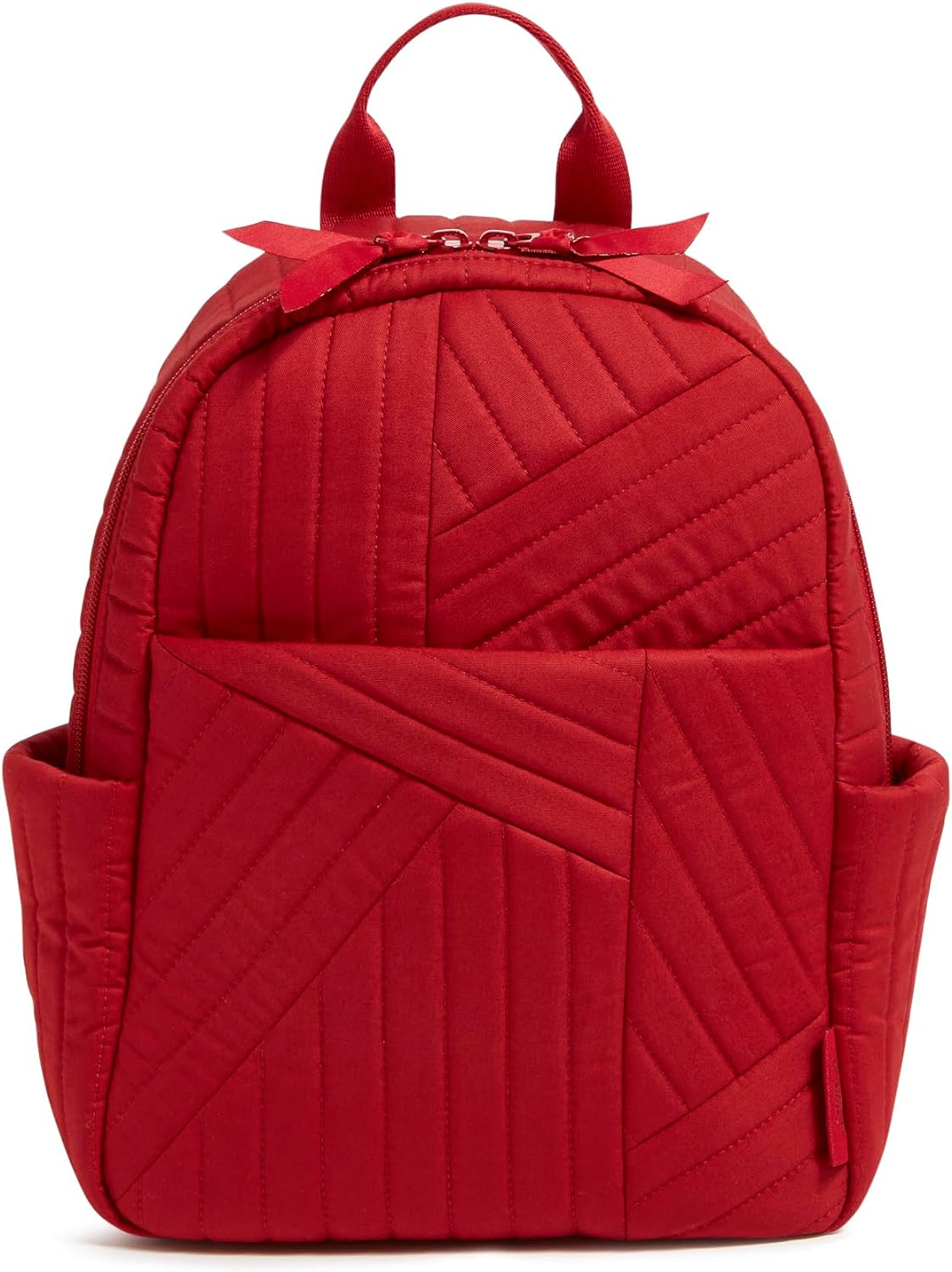 Vera Bradley Women' Cotton Small Backpack, Cardinal Red, One Size