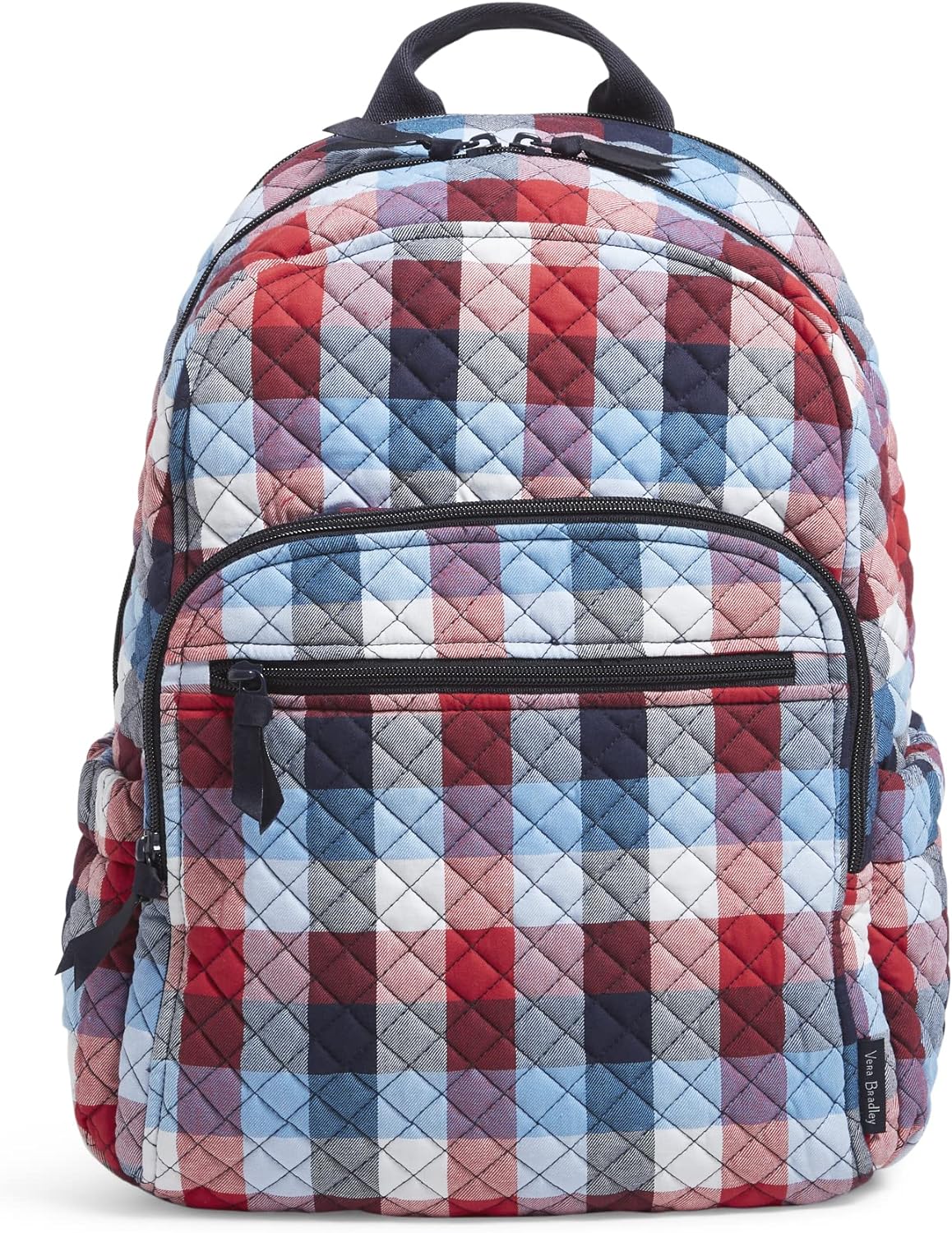 Vera Bradley Women' Cotton Campus Backpack, Patriotic Plaid, One Size