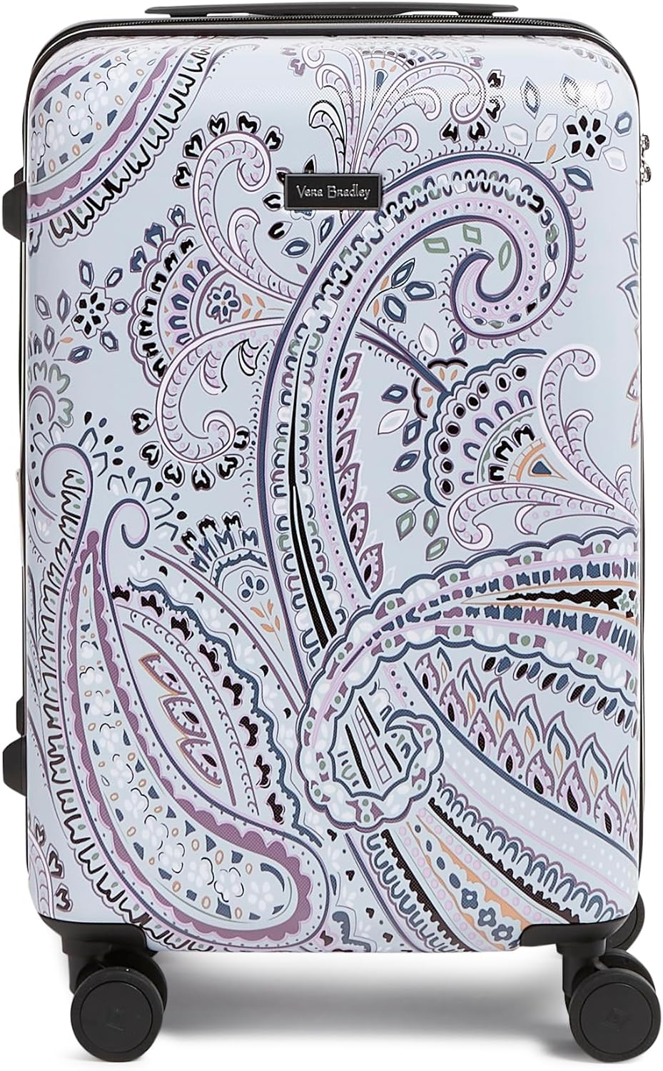 Vera Bradley Women' Hardside Rolling Suitcase Luggage, Soft Sky Paisley, 22 Carry On