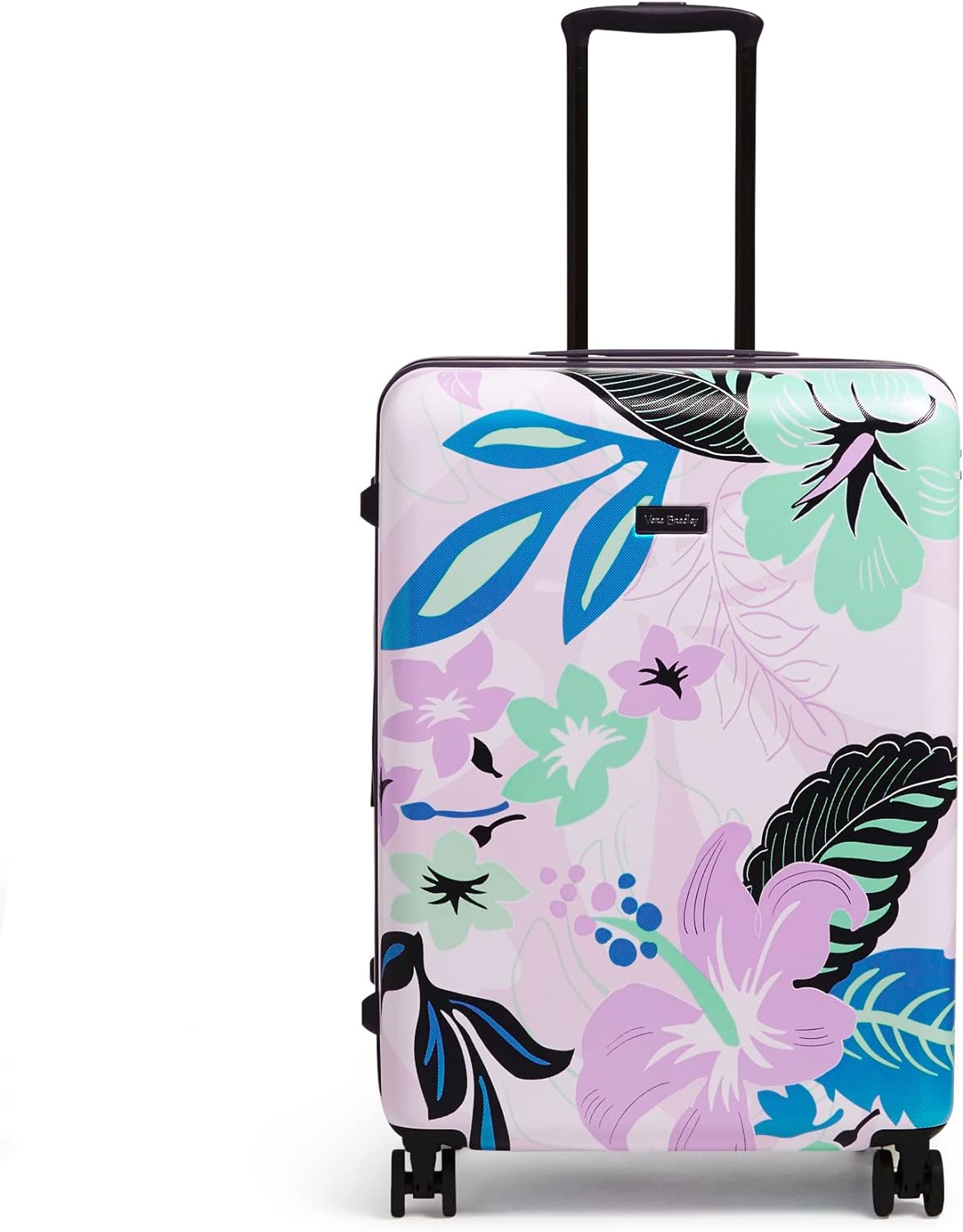 Vera Bradley Women' Hardside Rolling Suitcase Luggage, Island Floral Purple, 26 Check In