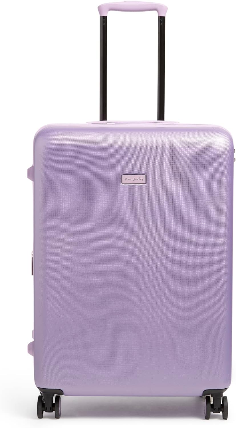 Vera Bradley Women' Hardside Rolling Suitcase Luggage, Purple Shimmer, 26 Check In