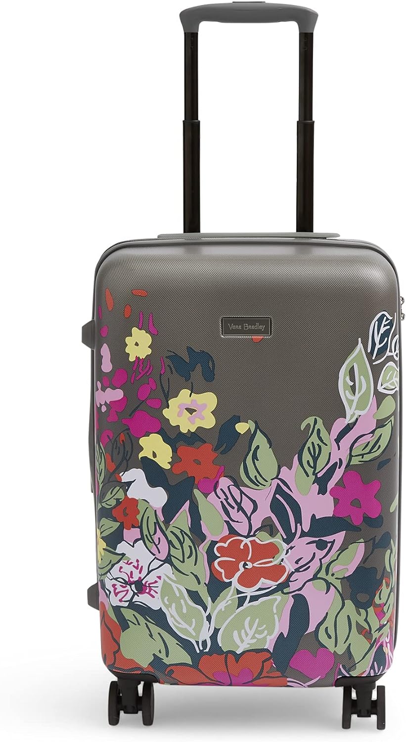 Vera Bradley Women' Hardside Rolling Suitcase Luggage, Hope Blooms, 22 Carry On