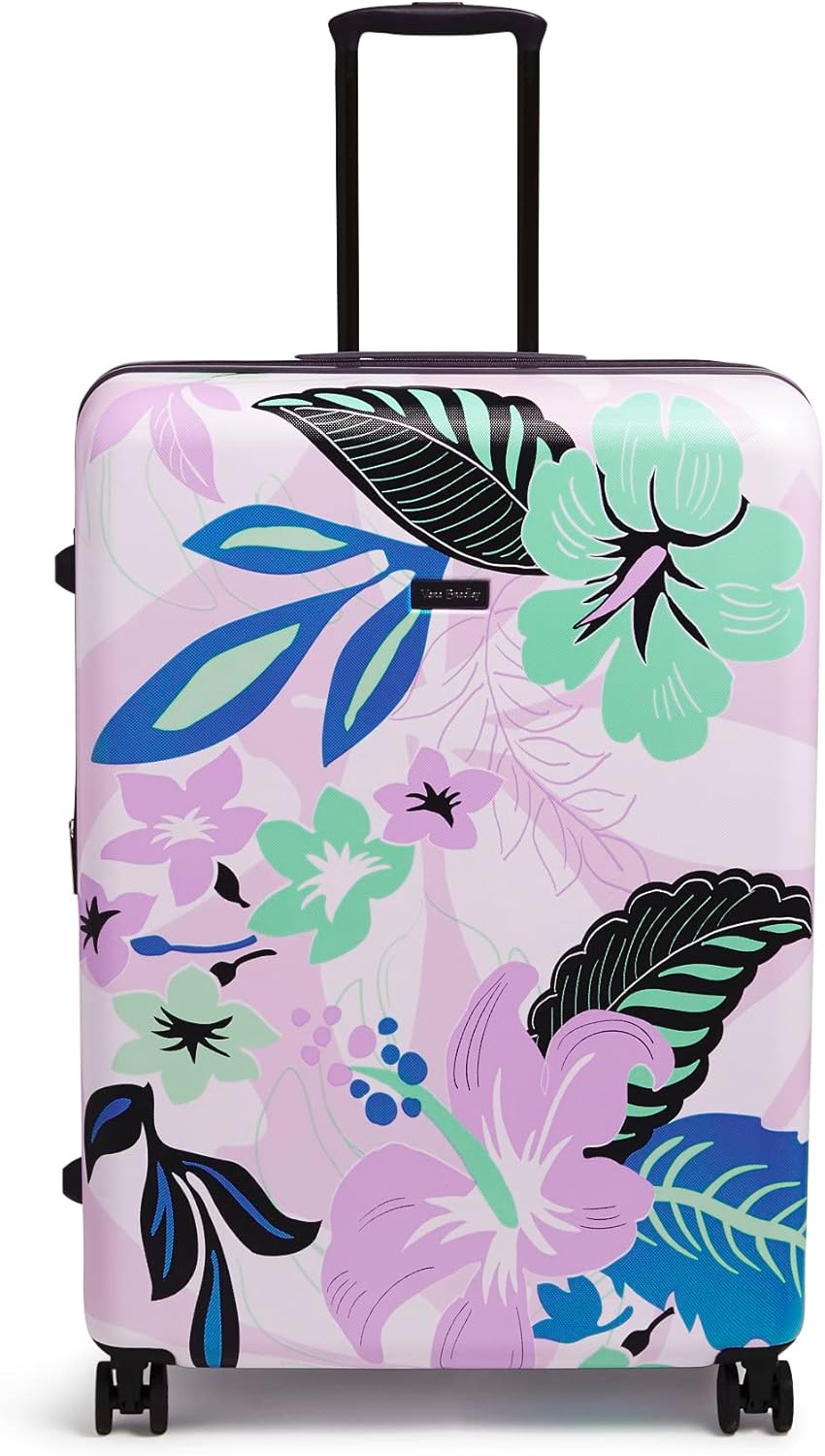 Vera Bradley Women' Hardside Rolling Suitcase Luggage, Island Floral Purple, 29 Check In