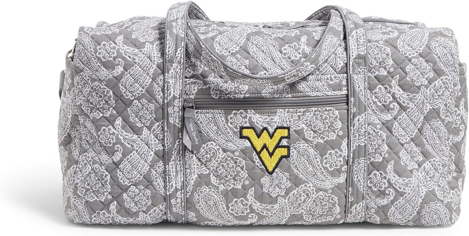 Vera Bradley Women' Collegiate Large Travel Duffle Bag (Multiple Teams Available), Cotton