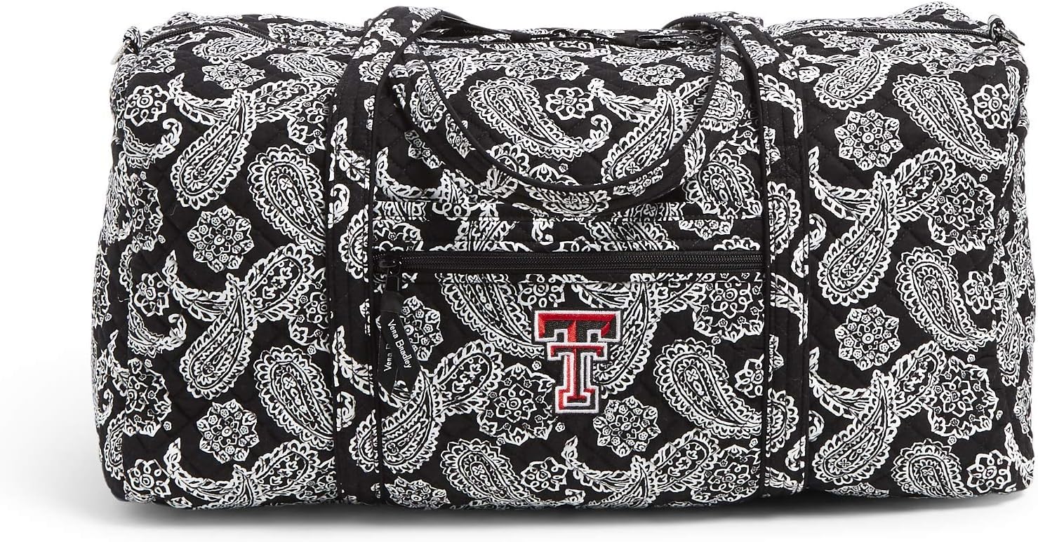 Vera Bradley Women' Cotton Collegiate Large Travel Duffle Bag (Multiple Teams Available)