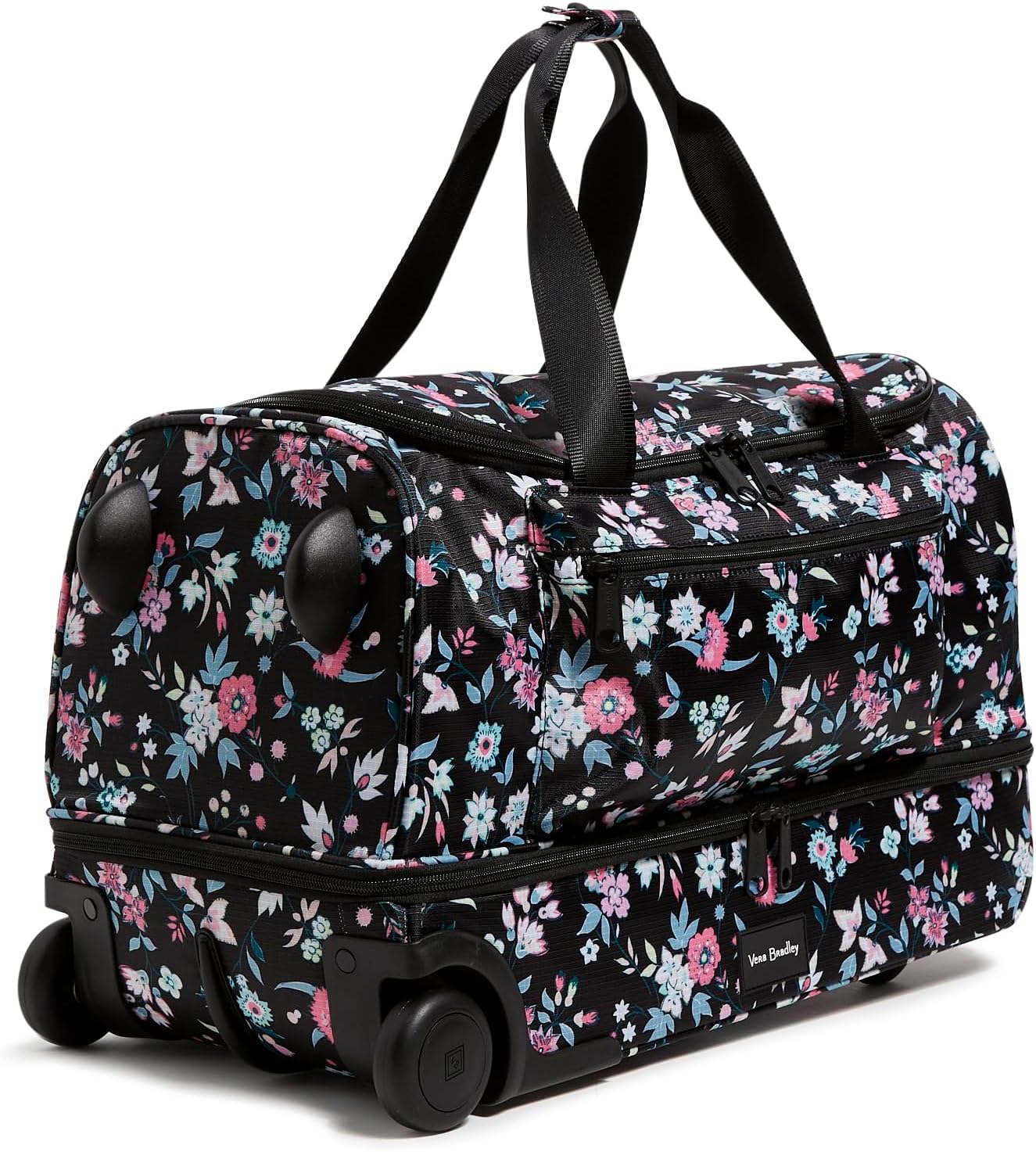 Vera Bradley Women' Recycled Ripstop Foldable Rolling Duffle Bag Suitcase