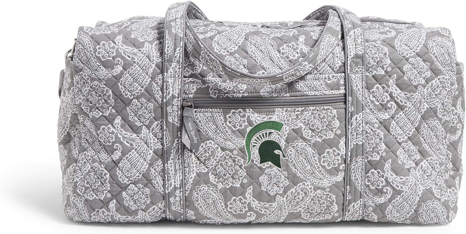 Vera Bradley Women' Cotton Collegiate Large Travel Duffle Bag (Multiple Teams Available)