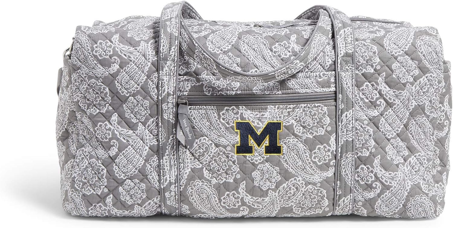 Vera Bradley Women' Cotton Collegiate Large Travel Duffle Bag (Multiple Teams Available)