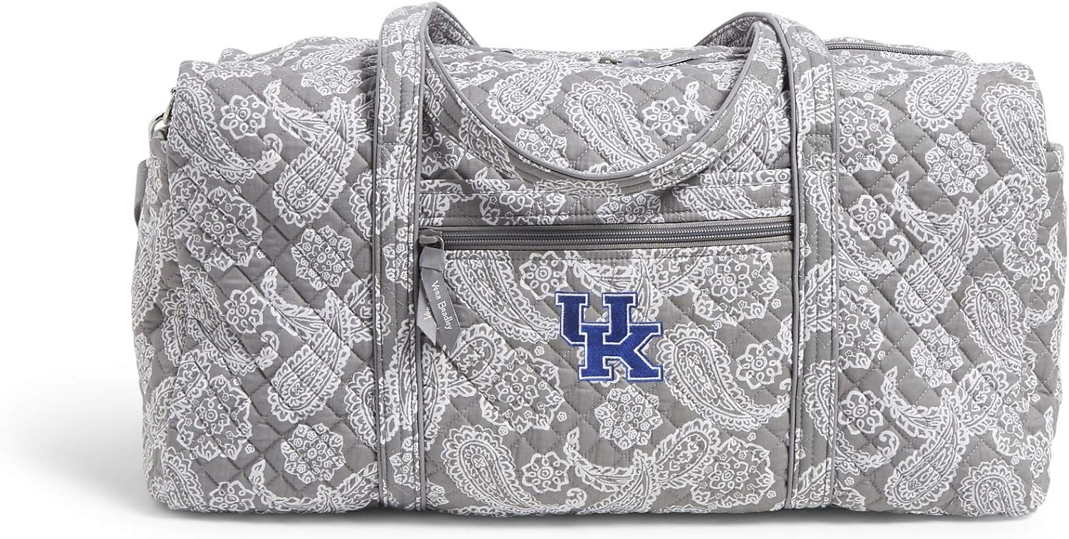 Vera Bradley Women' Cotton Collegiate Large Travel Duffle Bag (Multiple Teams Available)