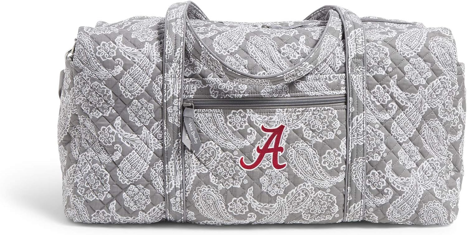 Vera Bradley Women' Cotton Collegiate Large Travel Duffle Bag (Multiple Teams Available)