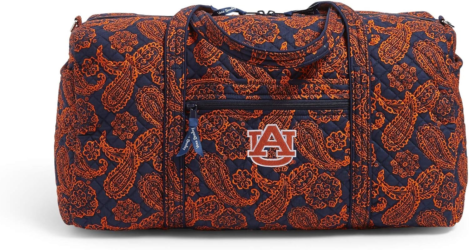 Vera Bradley Women' Cotton Collegiate Large Travel Duffle Bag (Multiple Teams Available)