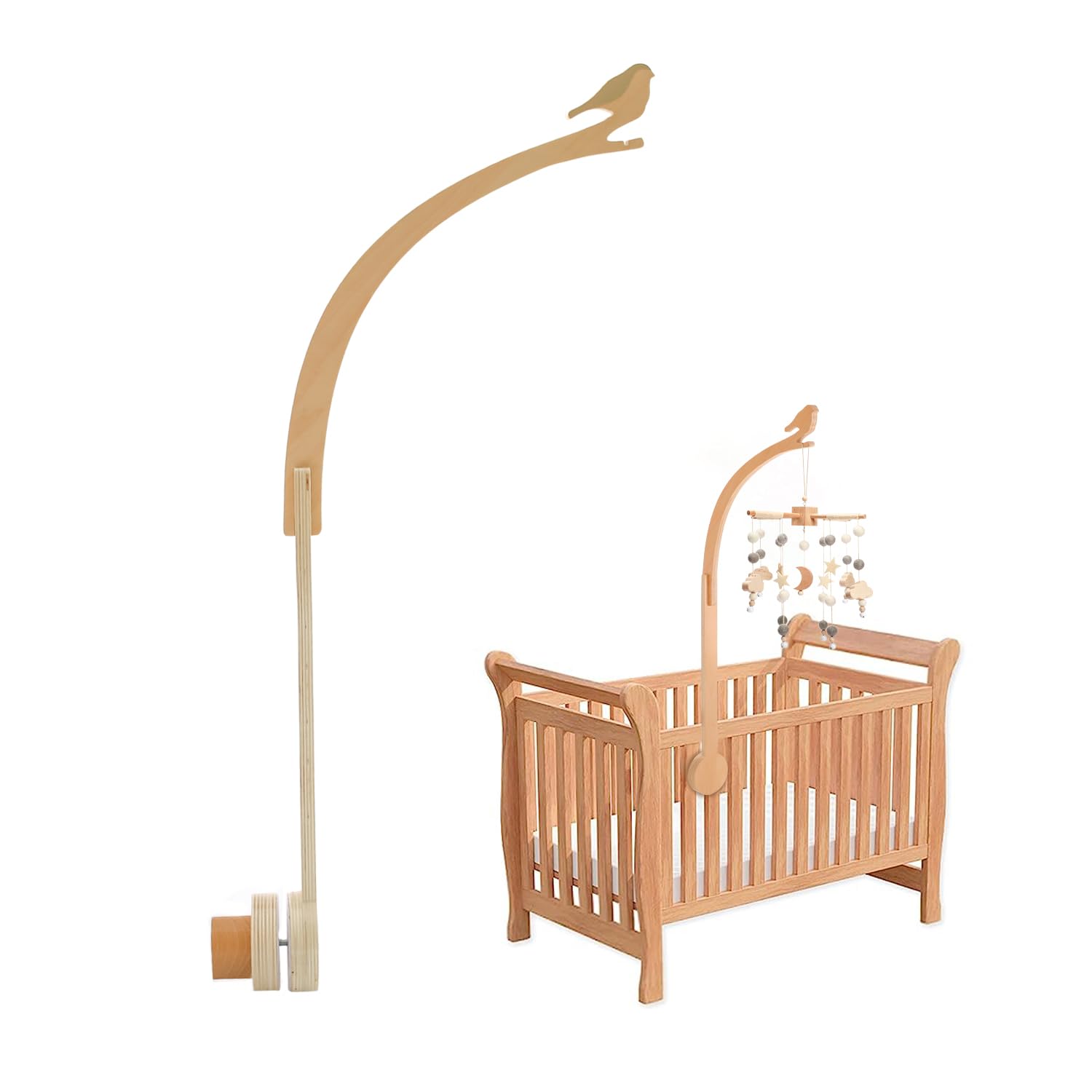 Crib Mobile Arm for Baby Nursery - Mobile Arm for Crib Baby Mobile Hanger for Crib Nursery Decor Girls Boys Baby Crib Mobile Holder Arm Hanging