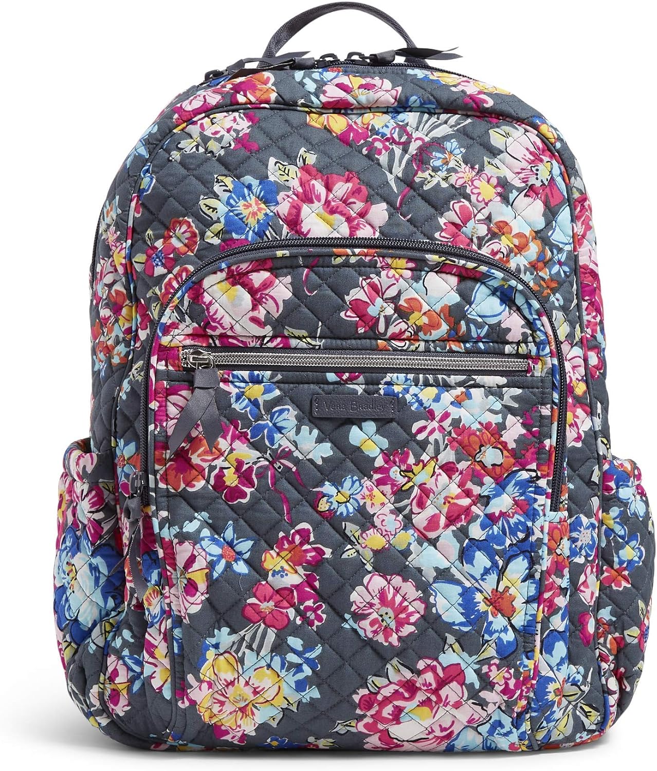 Vera Bradley Women' Cotton Campus Backpack, Pretty Posies, One Size