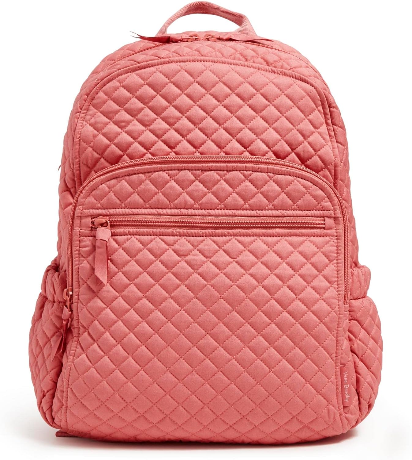 Vera Bradley Women' Cotton Campus Backpack, Terra Cotta Rose - Recycled Cotton, One Size