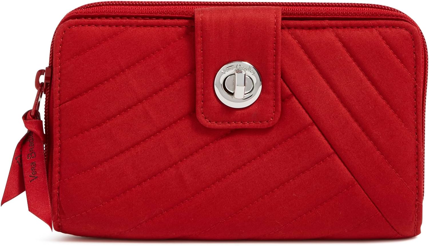 Vera Bradley Women' Cotton Turnlock Wallet with RFID Protection