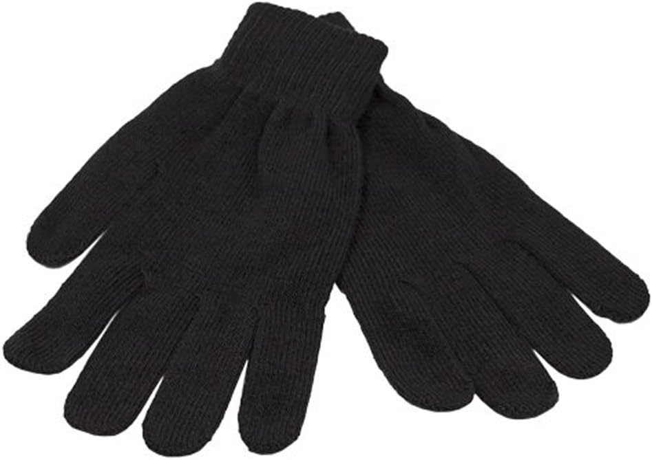 Winter Womens Knit Black Gloves