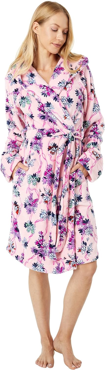 Vera Bradley Women' Plush Fleece Robe (Extended Size Range)