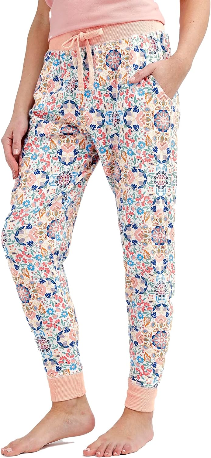 Women' Cotton Jogger Pajama Pants With Pockets (Extended Size Range)