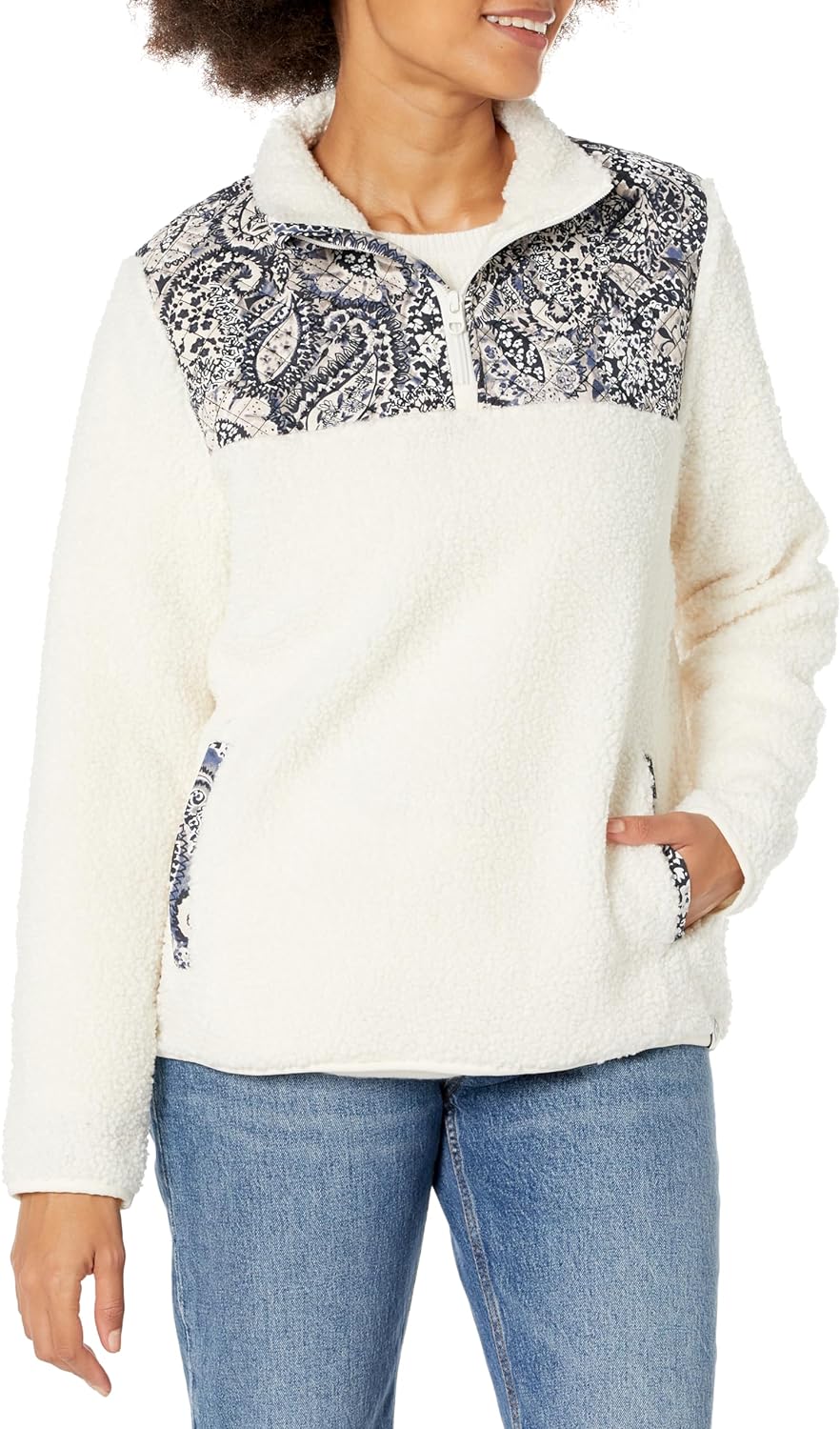 Vera Bradley Women' Fleece Pullover Sweatshirt with Pockets (Extended Size Range)