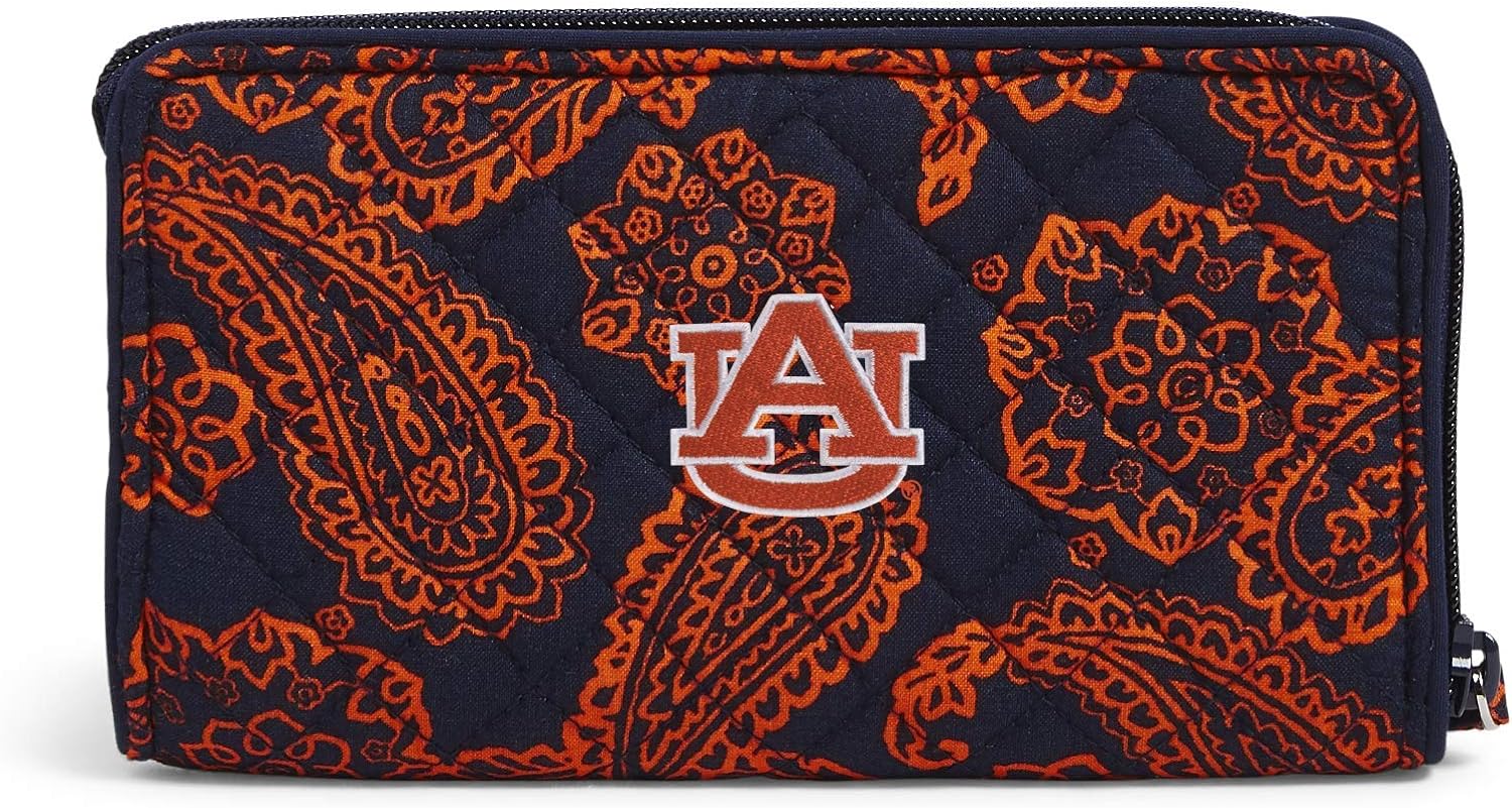 Vera Bradley Cotton Collegiate Front Zip Wristlet with RFID Protection (Multiple Teams Available)