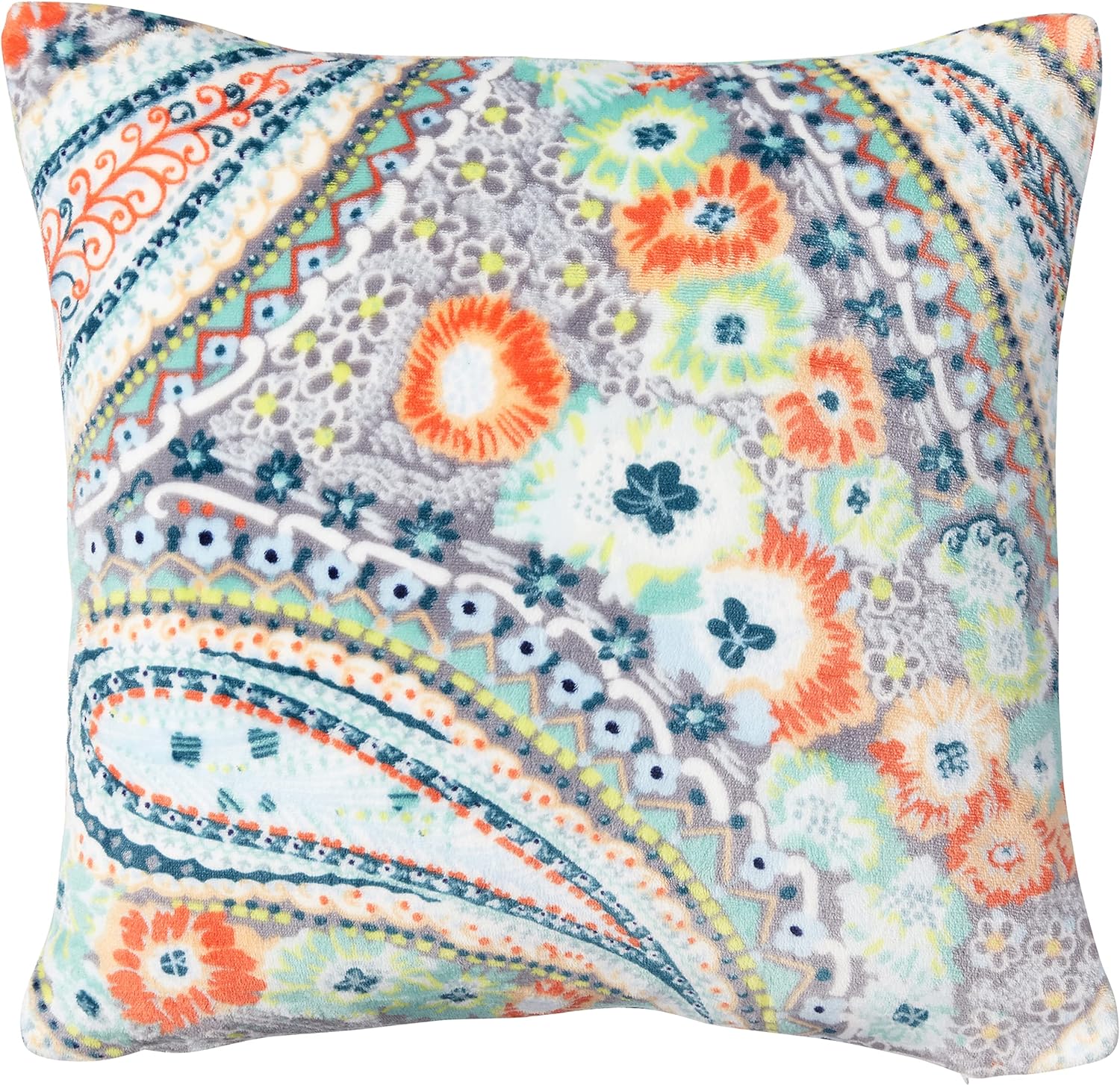 Vera Bradley Women' Decorative Throw Pillow With Removeable Hypoallergenic Insert, Citrus Paisley, One Size