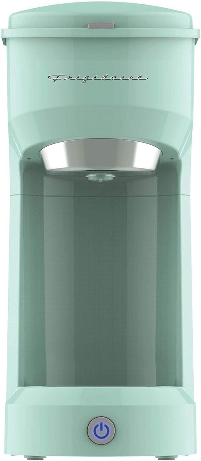 Frigidaire ECMK088-MINT Retro Single Serve Maker, Brewer for Ground Coffee,300 ml, MINT