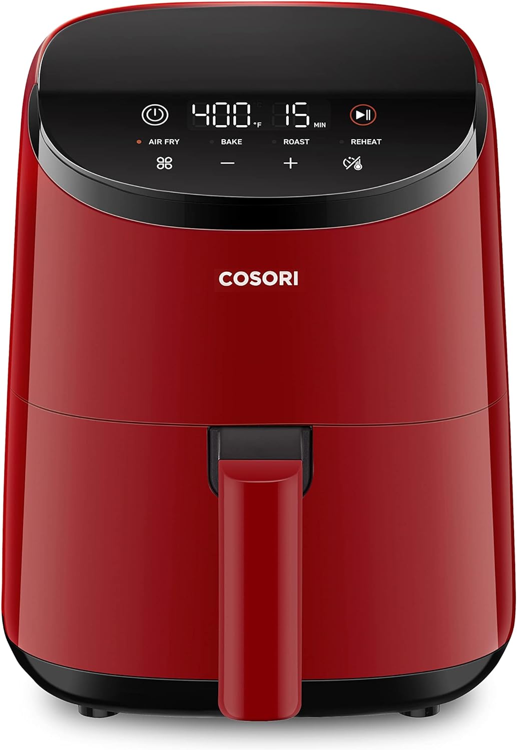 COSORI Small Air Fryer Oven 2.1 Qt, 4-in-1 Mini Airfryer, Bake, Roast, Reheat, Space-saving & Low-noise, Nonstick and Dishwasher Safe Basket, 97% less oil, Sticker with 6 Reference Guides, Red