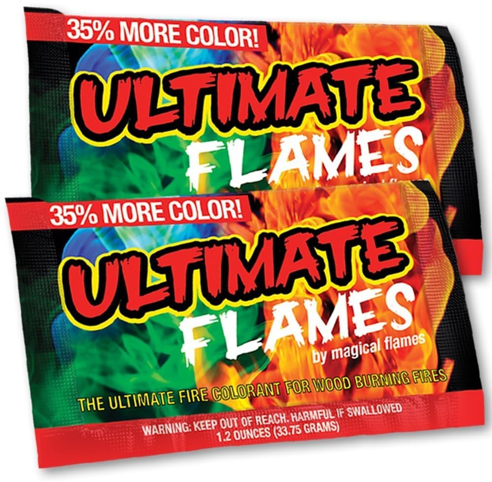 Magical Flames Fire Color Changing Packets for Campfires, Fire Pit, Outdoor Fireplaces - Camping Essentials for Kids & Adults - 25 Pack, Ultimate Flames