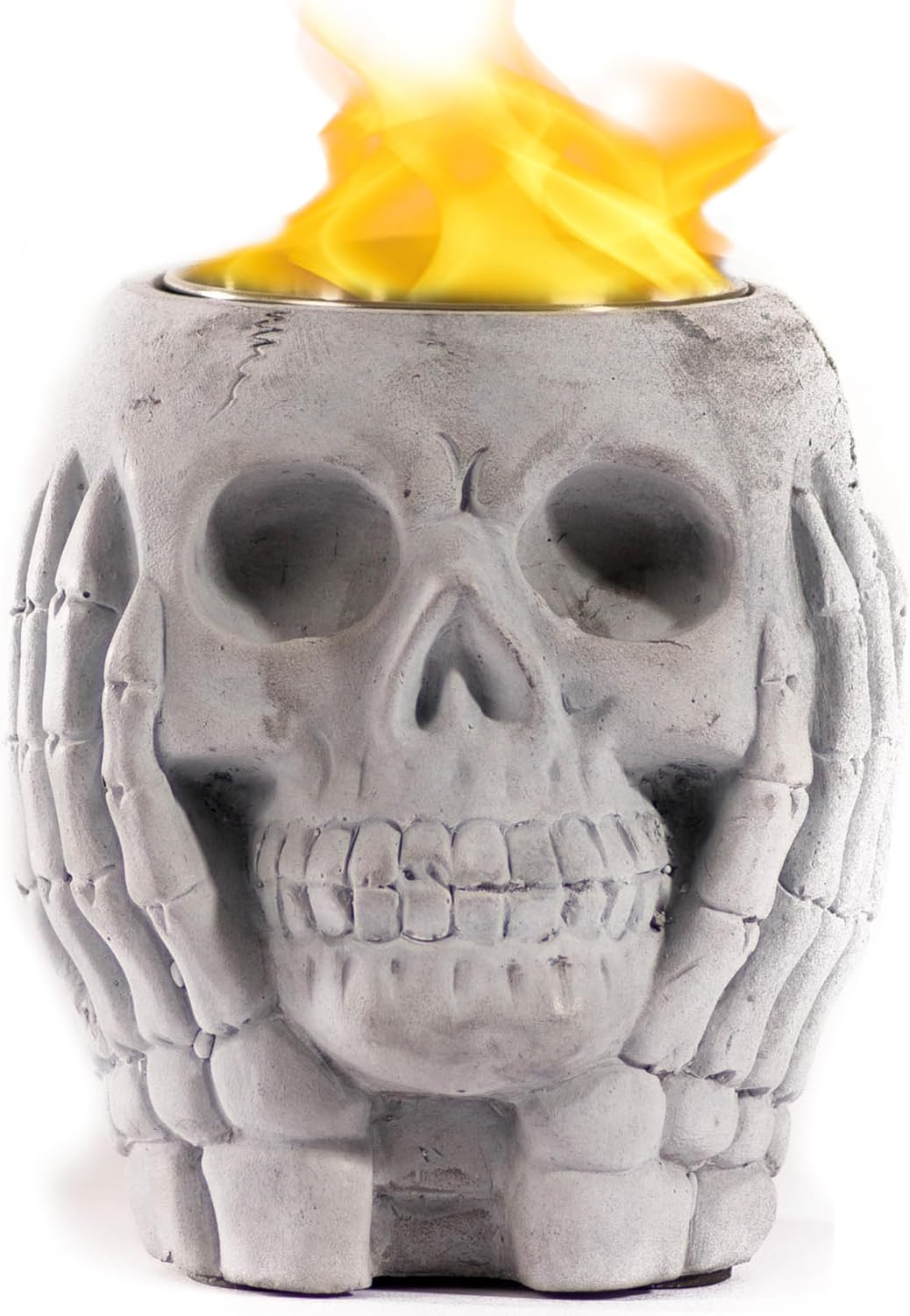 WEYLAND Tabletop Fire Pit Skull Design Decor for Cinco de Mayo, Dia de Los Muertos, Day of The Dead or Halloween