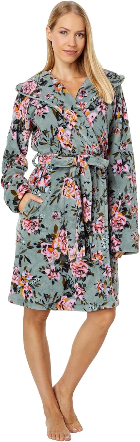 Vera Bradley Women' Plush Fleece Robe (Extended Size Range)