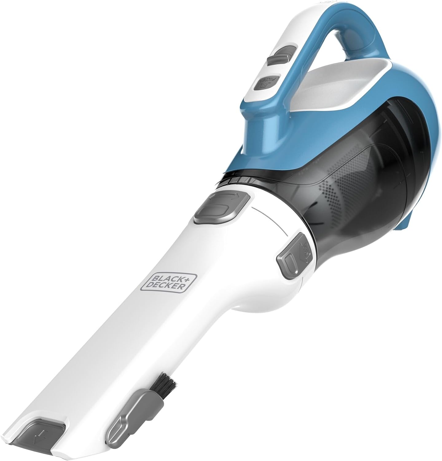 BLACK DECKER dustbuster AdvancedClean Cordless Handheld Vacuum, Compact Home and Car Vacuum with Crevice Tool (CHV1410L), Blue/White