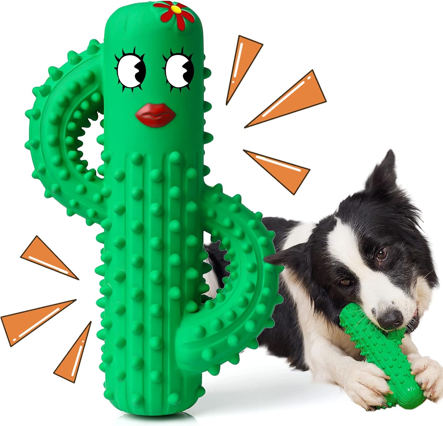Sugelary Dog Chew Toys, Indestructible Squeaky Tough Dog Toys for Aggressive Chewers, Puppy Teething Toys for Small Medium Large Dogs