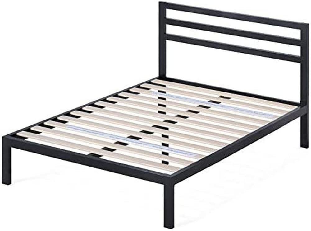 ZINUS Mia Metal Platform Bed Frame with Headboard / Wood Slat Support / No Box Spring Needed / Easy Assembly, Full