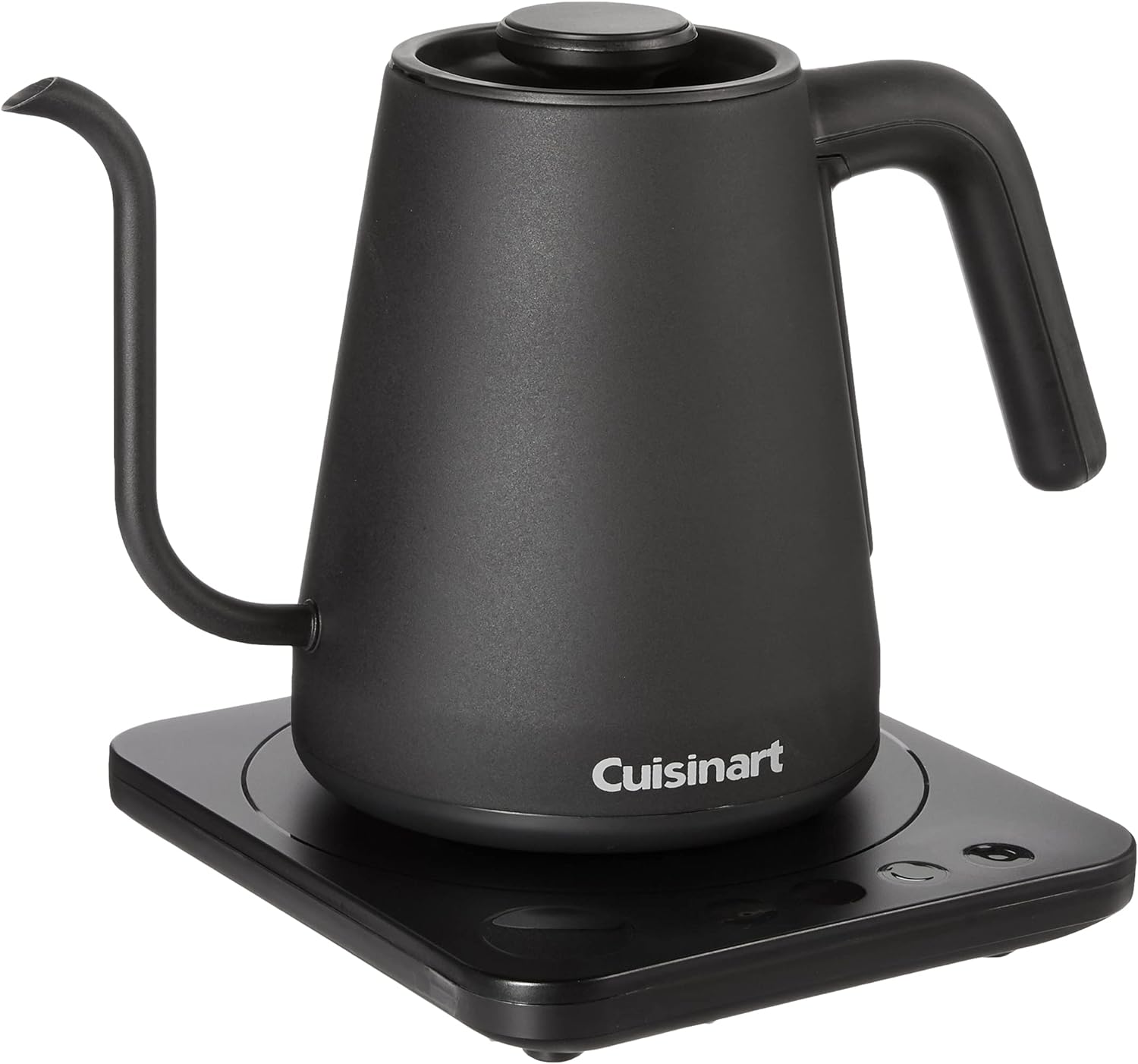 Cuisinart GK-1 Digital Goose Neck Kettle, Precision Gooseneck Spout Designed for Precise Pour Control that Holds 1-Liter, 1200-Watt Allows for Quick Heat Up, Stainless Steel,Black