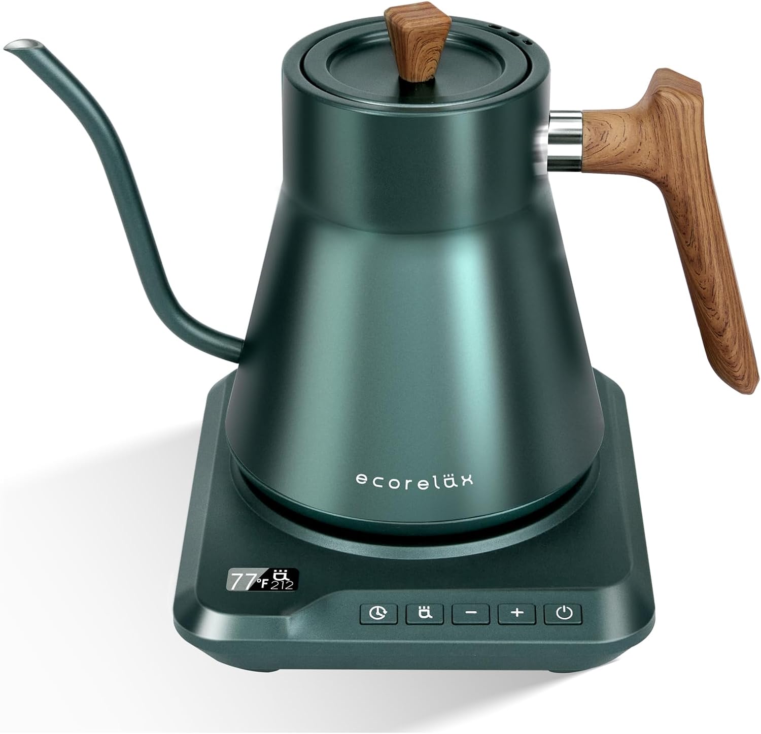 ECORELAX Gooseneck Electric Kettle with Temperature Control,1200W Electric Tea Kettle, 34oz Pour Over Electric Kettle for Coffee & Tea, Green