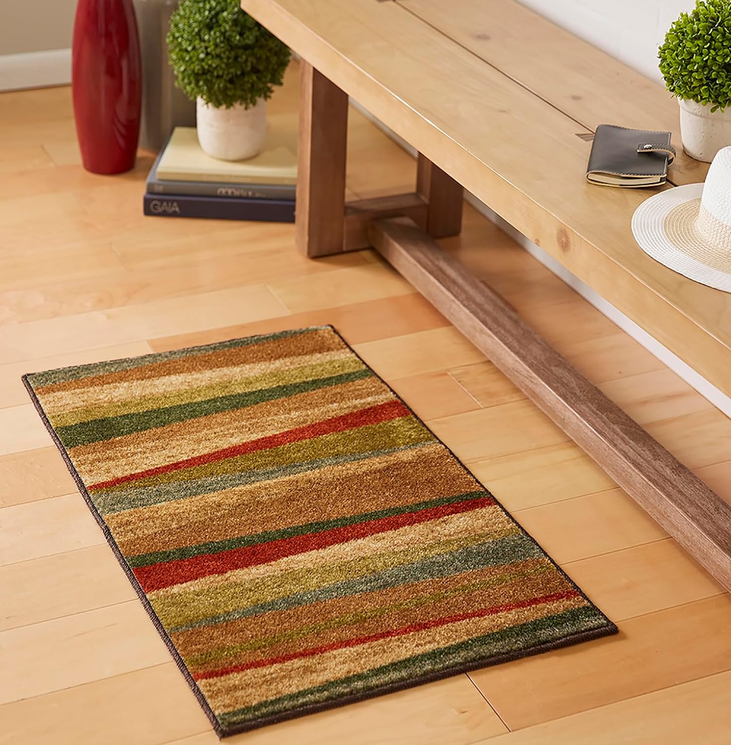 Mohawk Home Mayan Sunset Stripe 2' 6 x 3' 10 Area Rug - Tan - Perfect for Living Room, Dining Room, Office