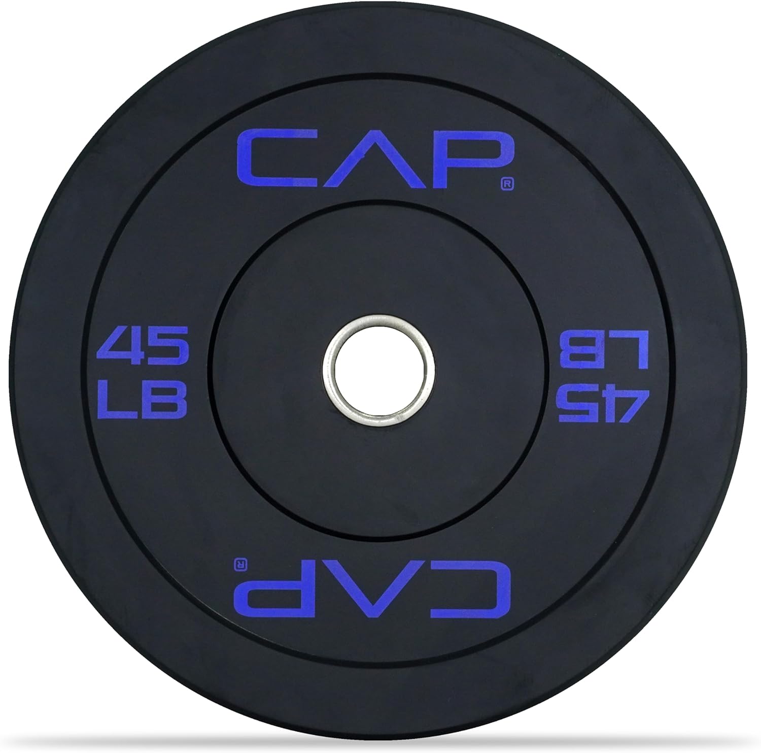 CAP Barbell Budget Olympic Bumper Plate Set with White Logo