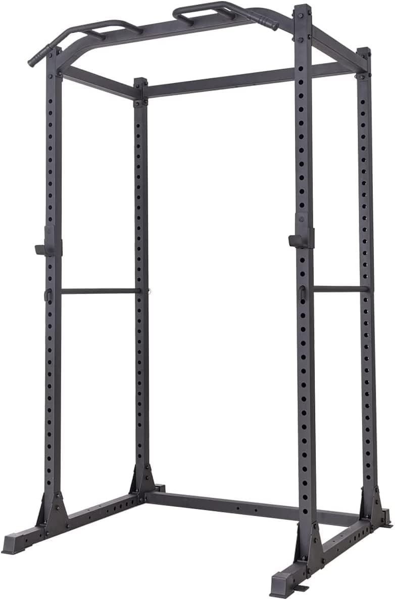 papababe Power Cage, Squat Rack 1200lb Capacity with 2 Extra J-Hooks for Strength Training