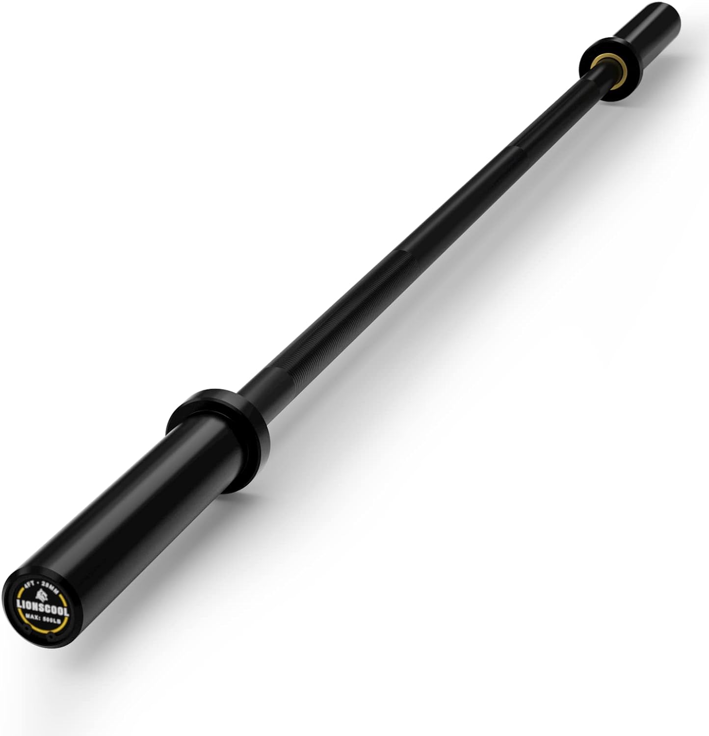 LIONSCOOL Premium 4ft/5ft/6ft Barbell for Strength Training and Olympic Weightlifting, 2 Inch Bar for Squats, Curls, Deadlifts, Presses, Hip Thrusts, Rows, 350LBS/500LBS/700LBS Weight Capacity Available