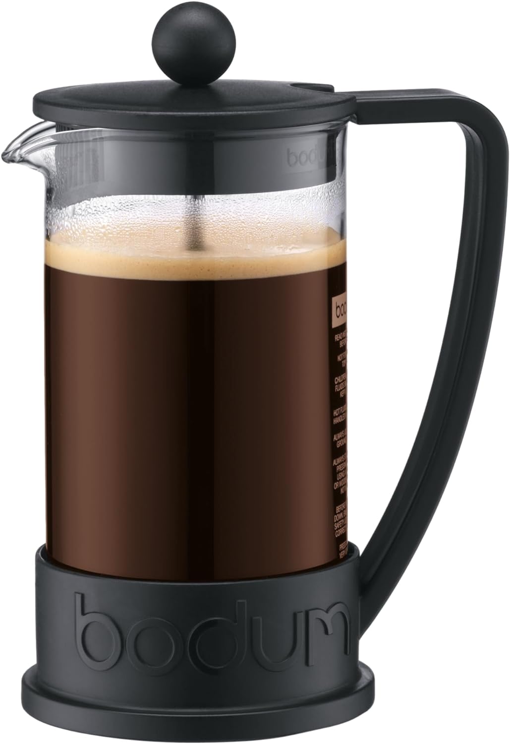 Bodum 10948-01BUS Brazil French Press Coffee and Tea Maker, 12 Ounce, Black