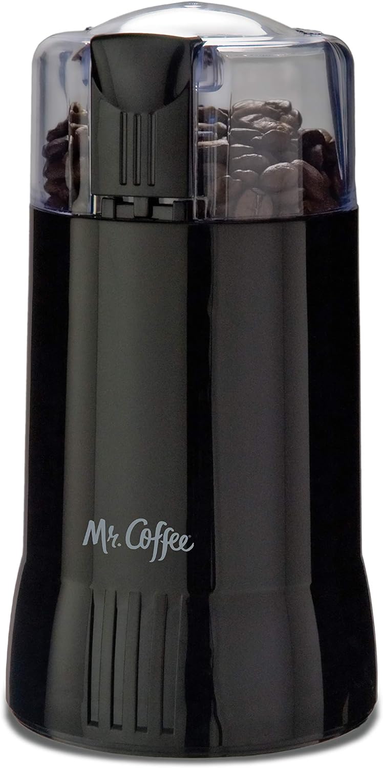 Mr. Coffee Electric Coffee Grinder|Coffee Bean Grinder| Spice Grinder, Black