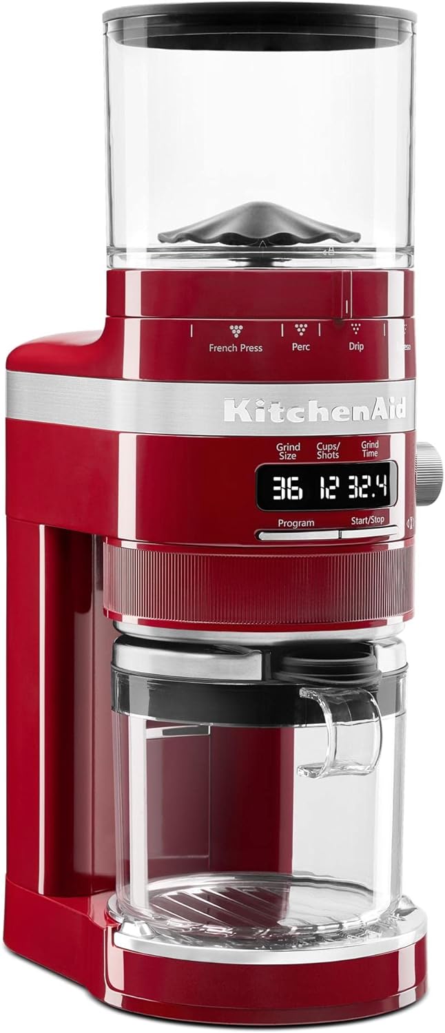 KitchenAid Burr Coffee Grinder - KCG8433 - Empire Red, 10 Oz