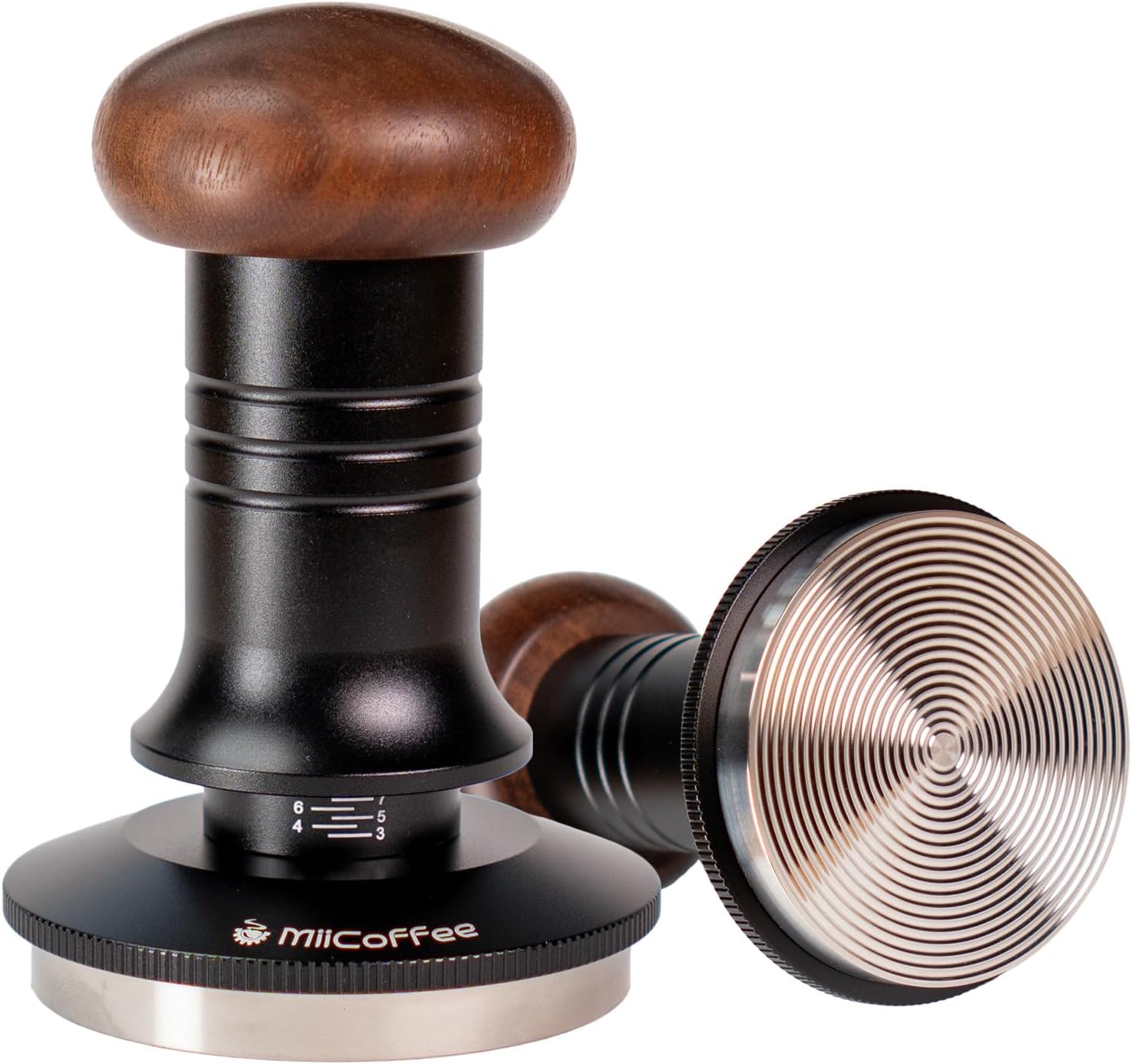 Espresso Coffee Tamper 58.5mm, Level Coffee Tamper for 58mm Portafilter, Adjustable Depth Stainless Steel Flat Base