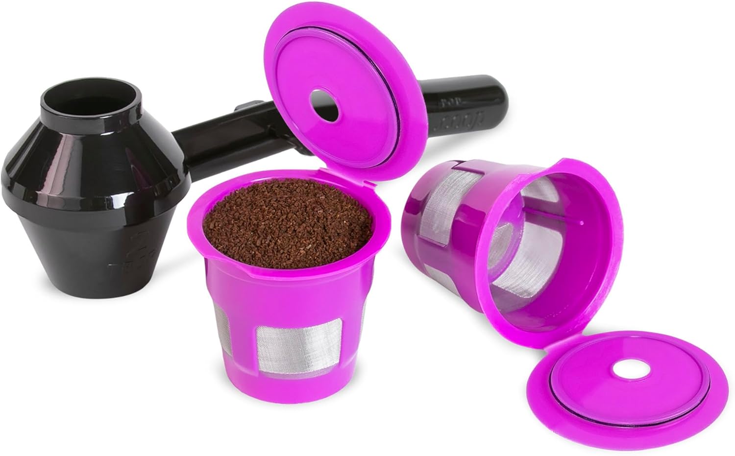 Cafe Fill Value Pack by Perfect Pod - Reusable K Cup Coffee Pod Filters & Scoop, Compatible with Keurig K-Duo, K-Mini, 1.0, 2.0, K-Series and Select Single Cup Coffee Makers