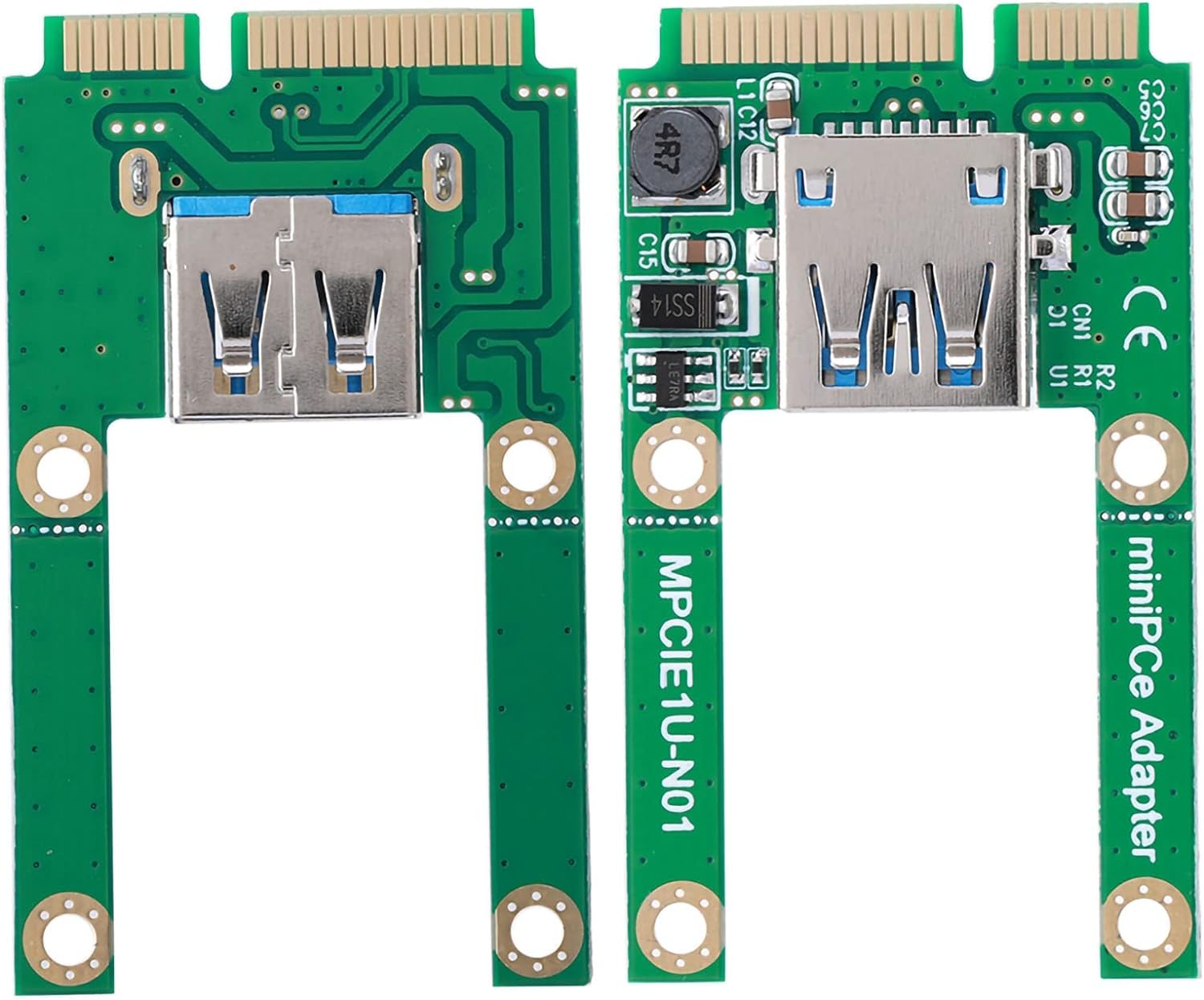 ASHATA mSATA to USB Conversion Card Mini PCI-E Expansion Converter Adapter USB2.0 mPCI-E for WIN2000/XP/Vista/Win7/Win8/LINUX