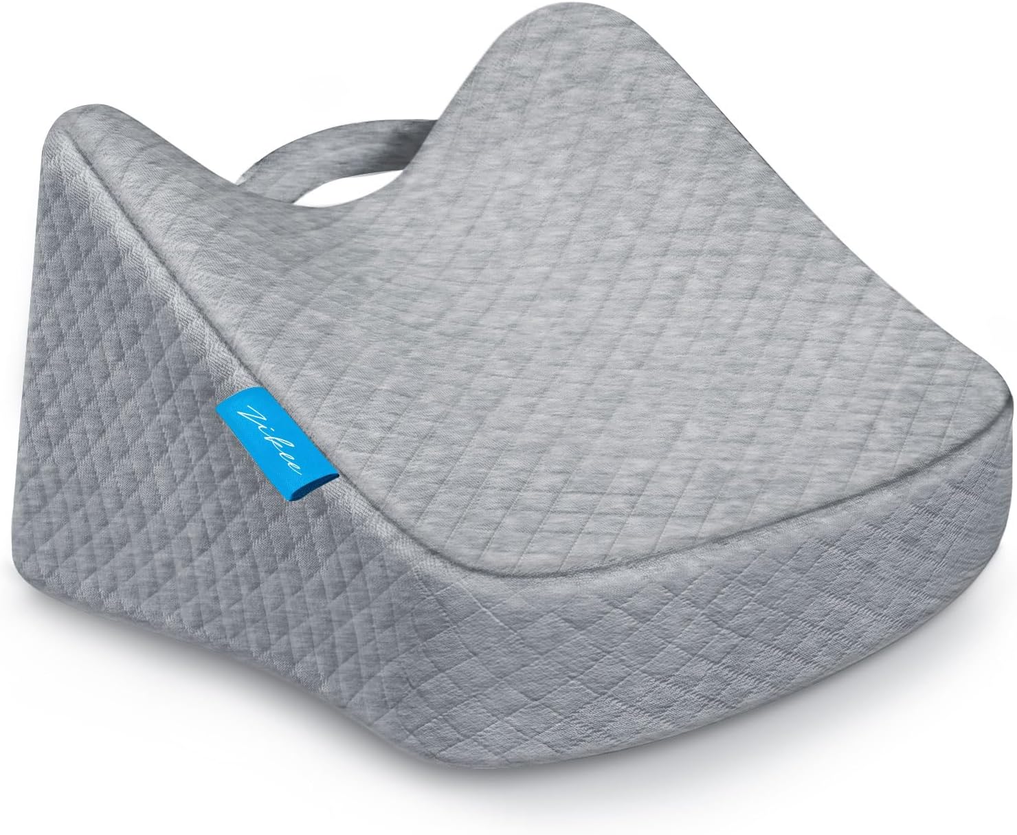 ZIKEE Knee Pillow for Side Sleeper, Memory Foam Leg Pillow Designed for Americans, Ergonomic Cooling Pillow with for Sciatica, Hip & Back, Knees Joints Pain Relief, 2 Washable Pillowcases, Gray