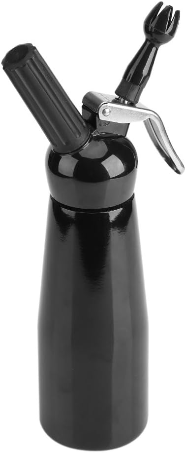 Cream Dispenser Whipped Cream Foamer with 3 Nozzles and a Cleaning Brush, Electric Cream Whipper for Delicious Homemade Cream, Desserts, etc (500ml/17oz)