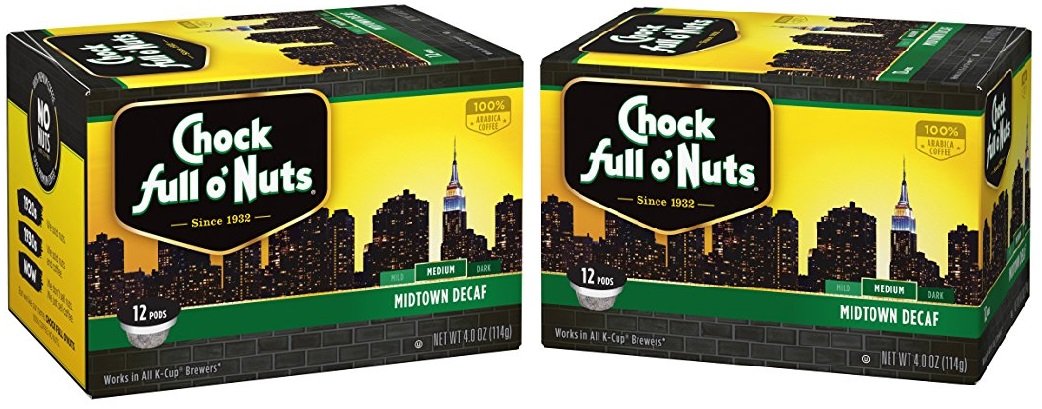 Chock Full o' Nuts Midtown Decaf Single Serve Coffee Pods (24 count)